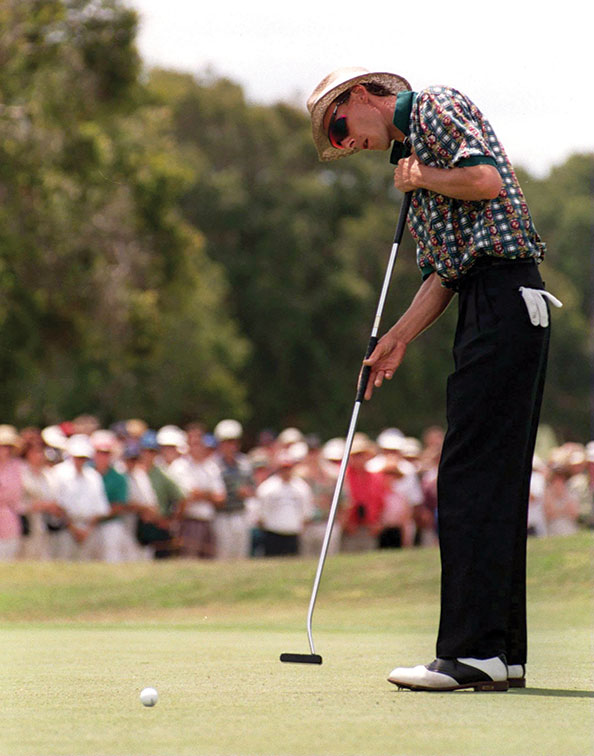 Brett Ogle won two tournaments on the US PGA Tour while anchoring the long putter.