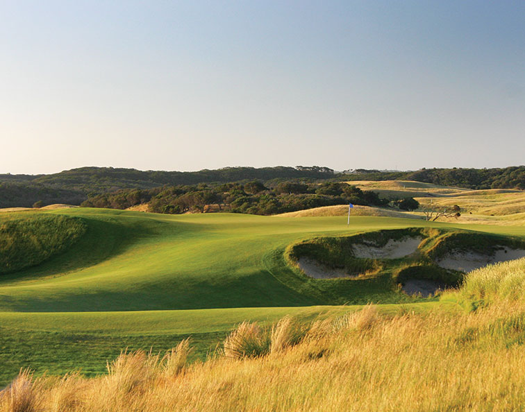 Natural green sites are a highlight of the Moonah course. 
