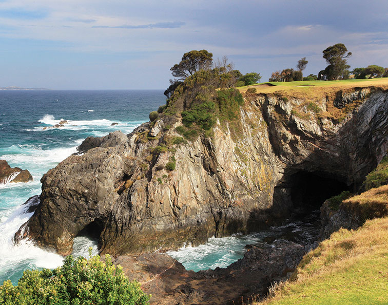 The spectacular, 141m par-3 third at Narooma, 'Hogan's Hole', was named after a popular Paul Hogan winfield cigarette commercial in the 1970s.