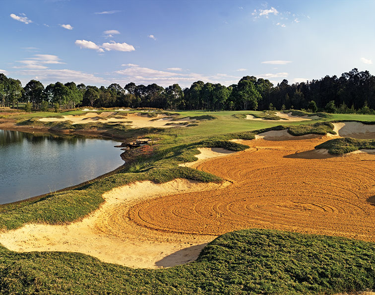 The first hole is a terrific opener – a short par 4 with intimidating bunkers and mounds that hide bailout areas.