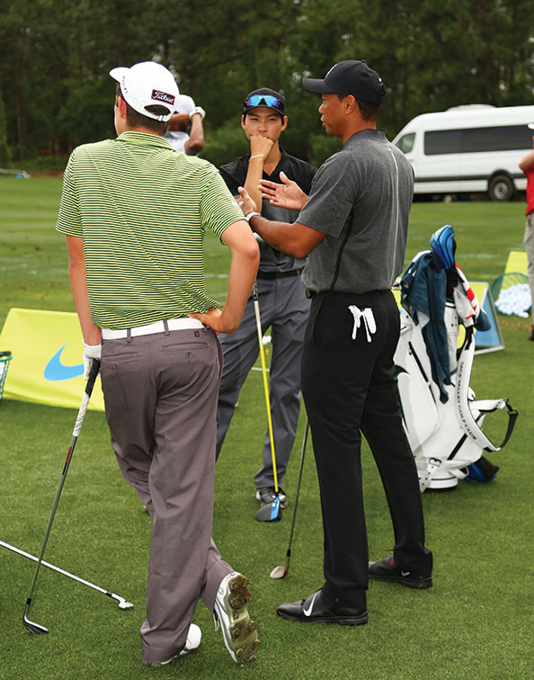 Sage Valley Junior Invitational competitors were treated to a golf clinic by the 14-times Major winner.