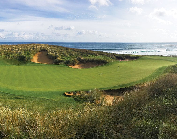 The green complexes at Ocean Dunes feature incredible detail and character. Pictured is the short par-4 second.