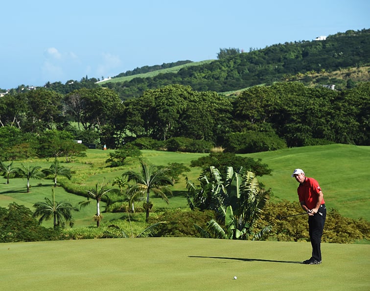 Scott Hend isn’t shy about travelling the world to play, such as here in Mauritius two years ago.