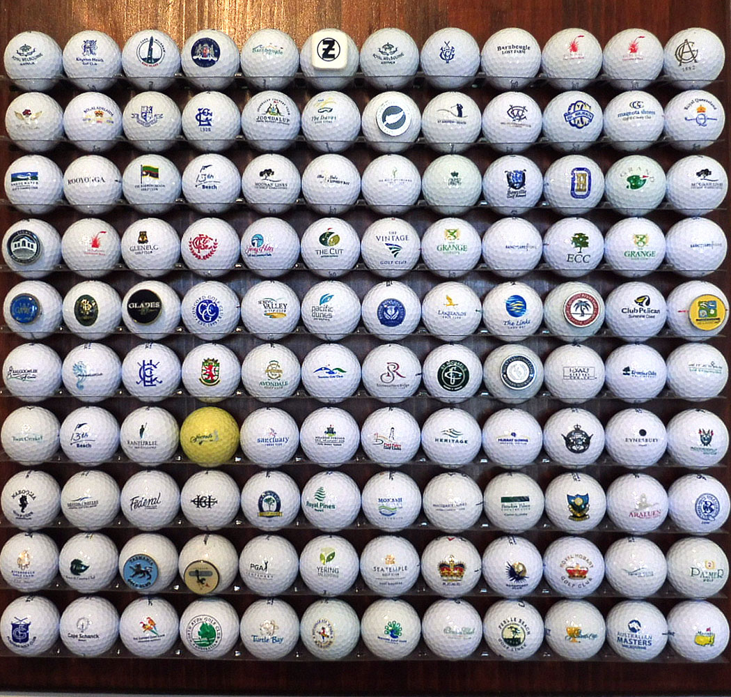 Carl's golf ball collection grows with every Top 100 course visit.