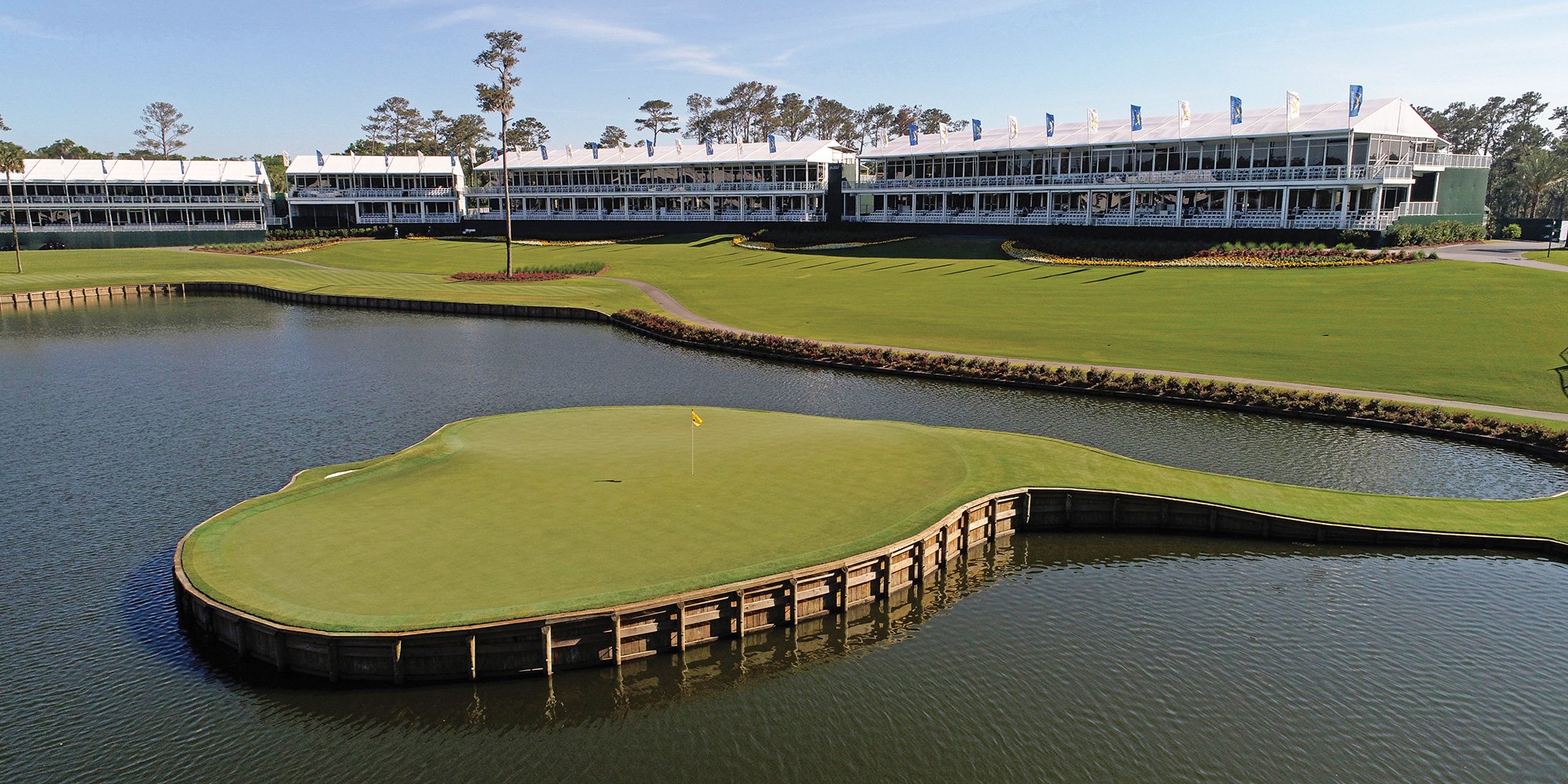 The inspiration came from the famous 17th hole on the Stadium course at TPC Sawgrass in Florida.