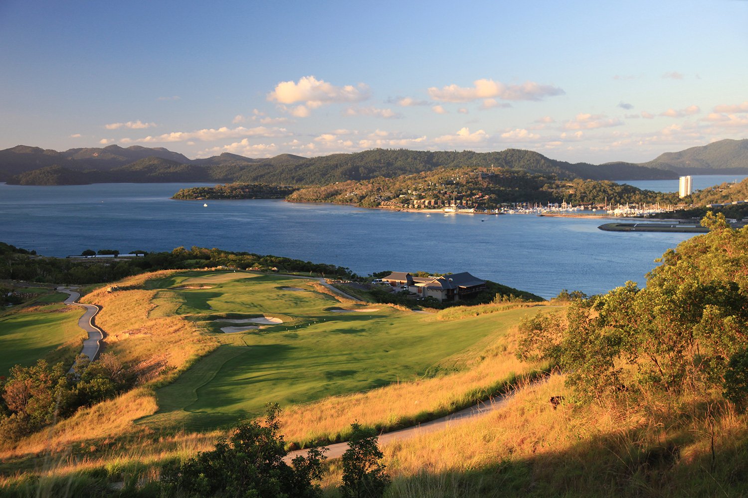 Hamilton Island is a dramatic course on an equally dramatic site.