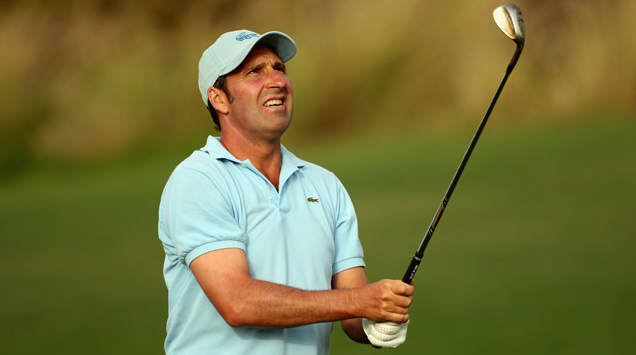 Jose Maria Olazabal hits grandstand with bunker shot, ends up with ...