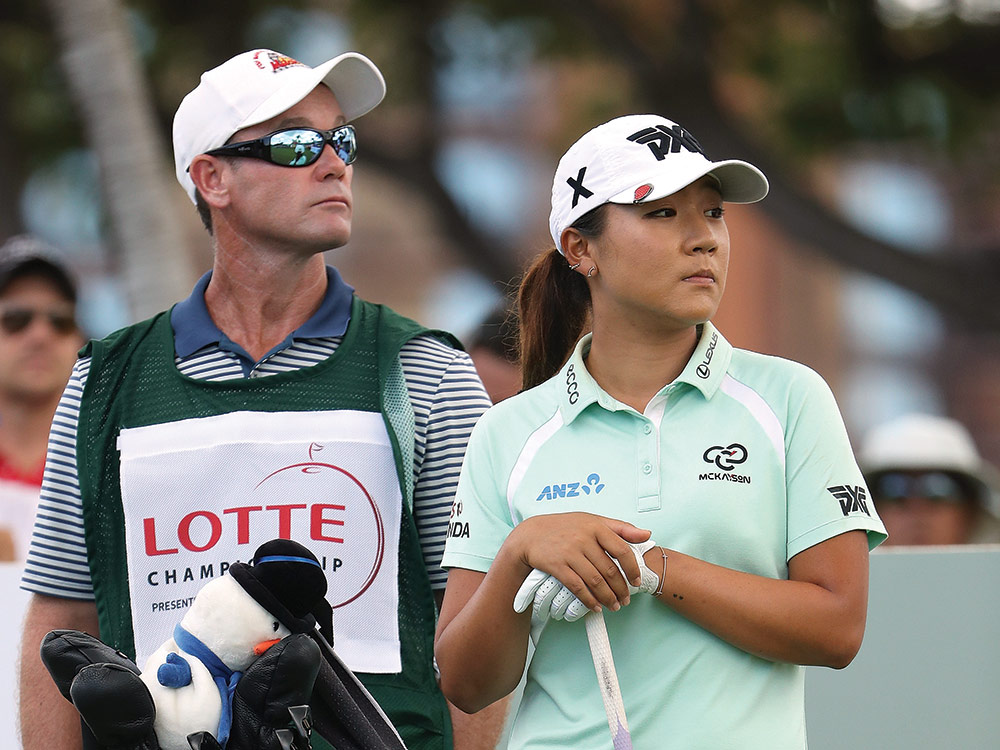 Caddie Gary Matthews received his marching orders after Lydia Ko ran second in Hawaii.