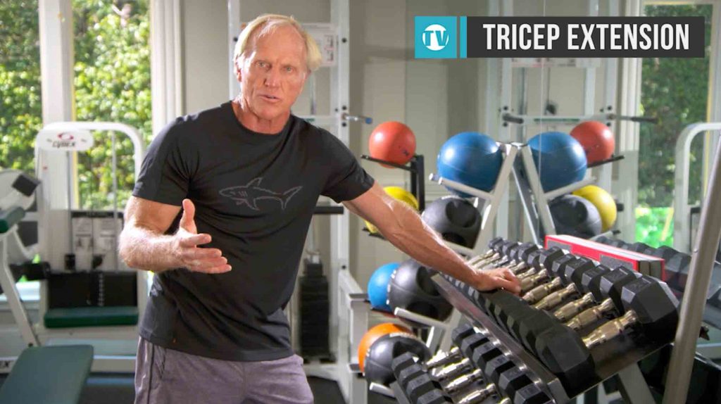 Greg Norman: Workout series – No.3 – Tricep extension