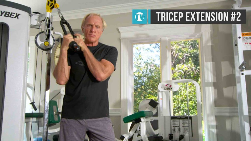 Greg Norman: Workout series – No.4 – Cable tricep extension