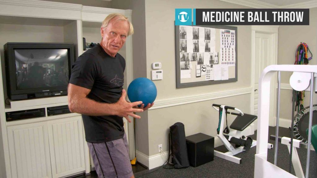 Greg Norman: Workout series – No.7 – Medicine ball throw