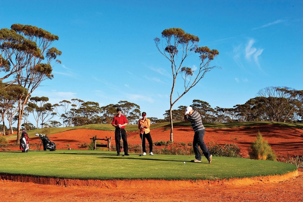 The Kalgoorlie course is an oasis of green in barren surroundings and a remote location.