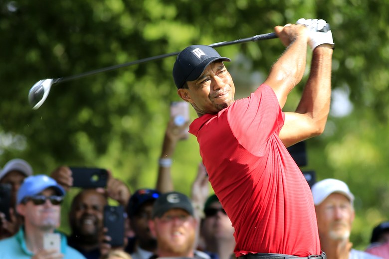 Tiger Woods displays new TaylorMade woods, irons for 2019 debut