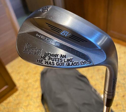 This tour pro’s new wedge stamp is the most self-deprecating thing we’ve ever seen