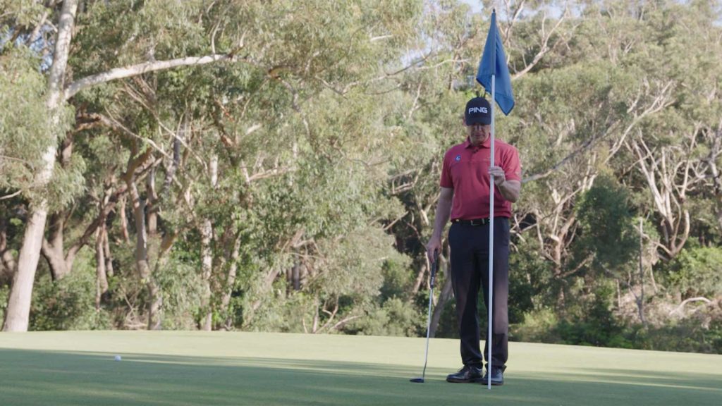 Jason Laws: Flag in or out when putting?