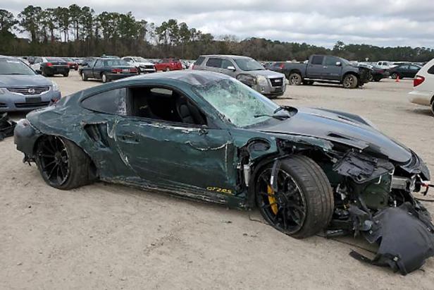 a-trashed-car-with-a-vin-reportedly-matching-patrick-reed’s-masters-porsche-just-sold-at-salvage-auction