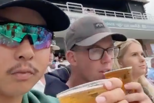 min-woo-lee-attends-“the-cricket”-with-fellow-dp-world-tour-winner,-admits-the-english-beers-hit-different