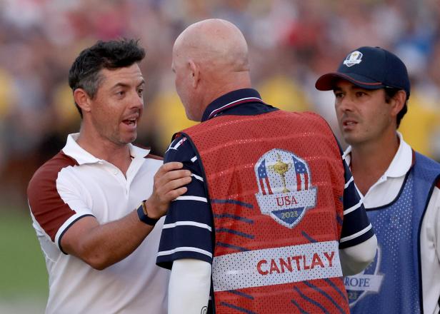 Ryder Cup 2023: Caddie Joe LaCava and Rory McIlroy meet after heated Saturday incident