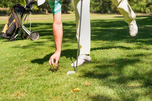 Rules Review: Can you repair divot holes or pitch marks in your line before hitting a shot?