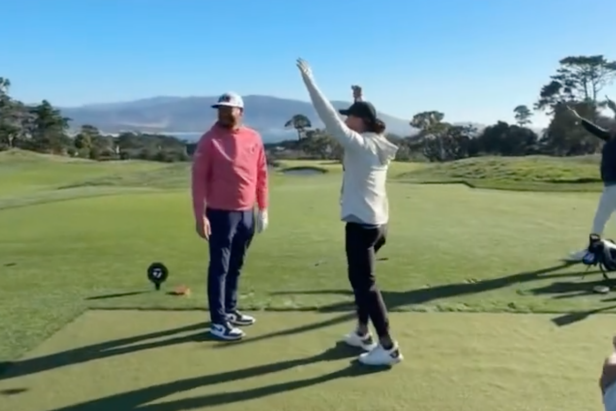 michael-block-hits-another-ace-during-100-hole-hike-at-the-hay,-clearly-inked-a-deal-with-the-devil