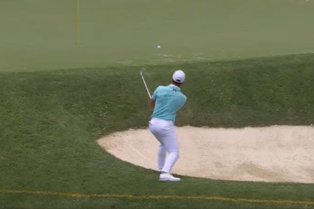 Watch: Viktor Hovland botches bunker shot, saves par with miraculous ...