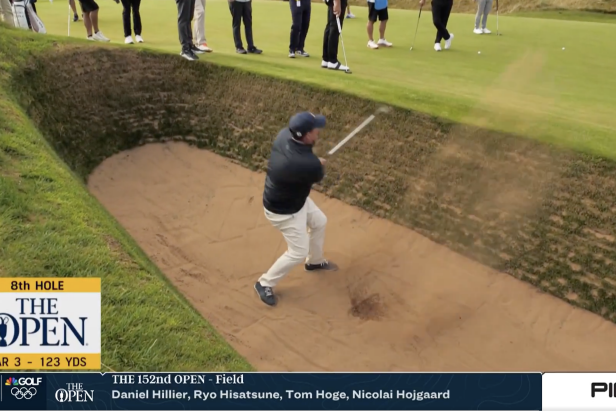 British Open 2024: Watch Johnson Wagner get buried alive in Royal Troon’s coffin bunker with Wyndham Clark on the call