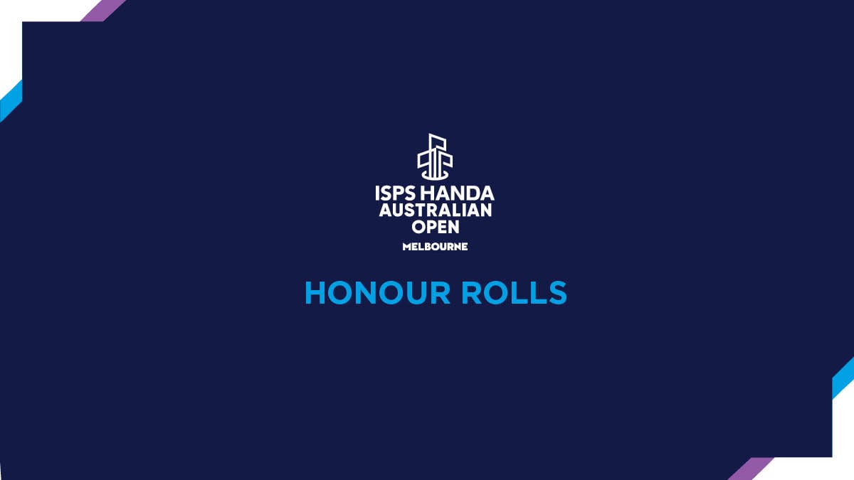 ISPS HANDA Australian Open 2024 Honour Rolls Australian Golf Digest